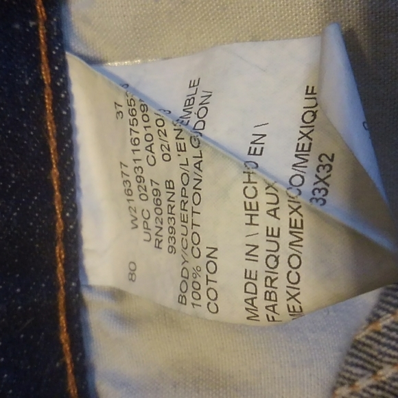 Dickies Cotton Denim Blue Jeans Straight Leg Dark Wash 33X32 - Picture 5 of 8